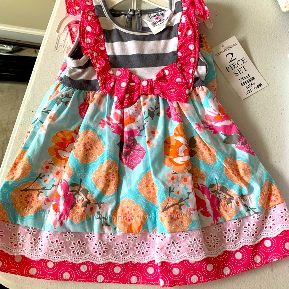 Girls dress set with bloomers